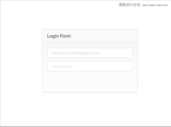 Photoshop设计简洁优雅的登录界面