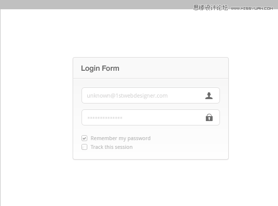 Photoshop设计简洁优雅的登录界面