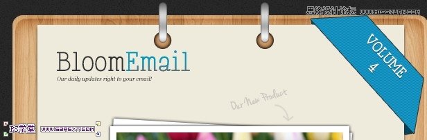 Photoshop设计国外木纹风格的网页模板