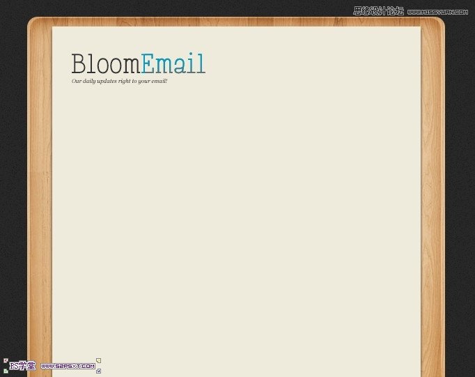 Photoshop设计国外木纹风格的网页模板