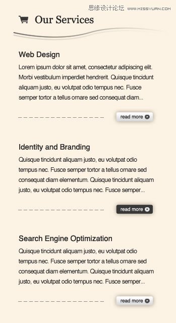 Photoshop设计黑色大气的网页模板