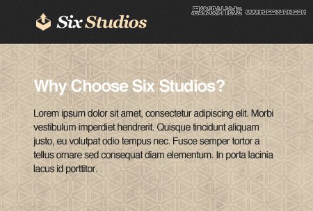 Photoshop设计黑色大气的网页模板