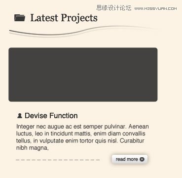Photoshop设计黑色大气的网页模板