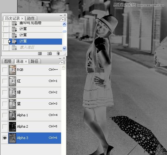 Photoshop调出街景美女淡雅的日系色调