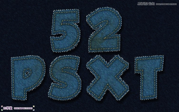 PhotoshopCS6设计非常逼真的牛仔字效