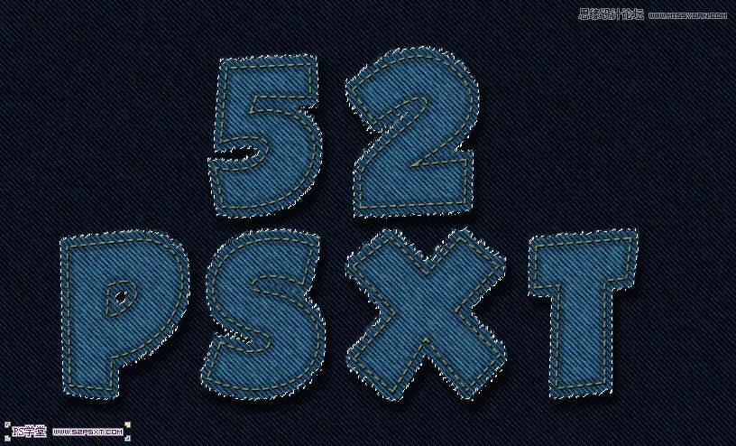 PhotoshopCS6设计非常逼真的牛仔字效