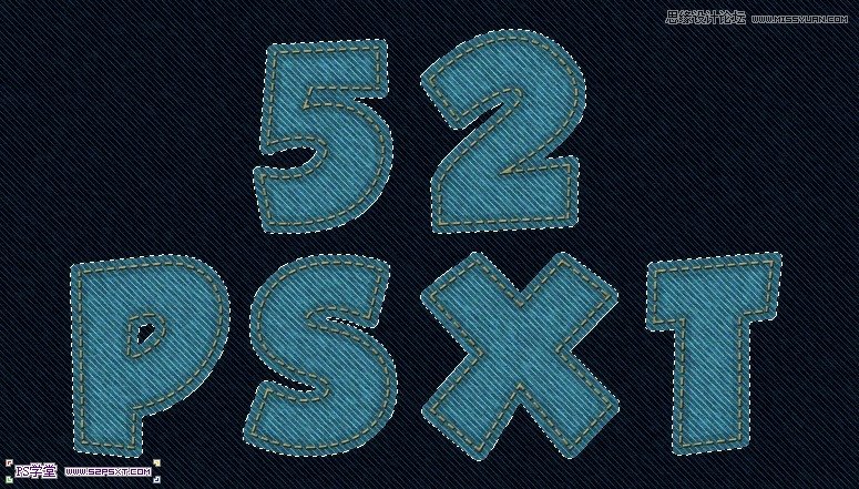 PhotoshopCS6设计非常逼真的牛仔字效