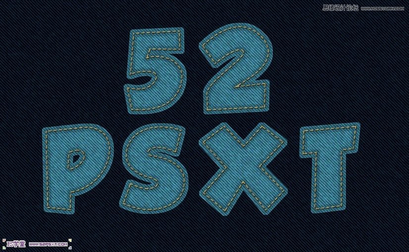 PhotoshopCS6设计非常逼真的牛仔字效