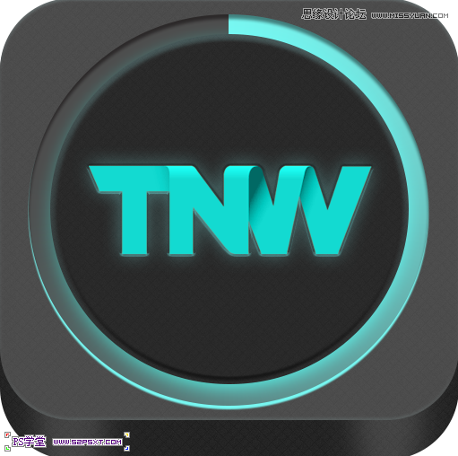 Photoshop设计立体光感效果的手机图标