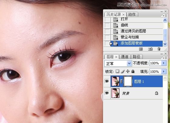Photoshop使用简单方法给美女人像磨皮
