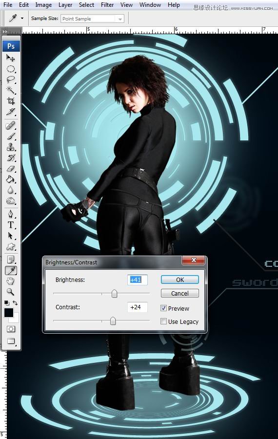 Photoshop合成Tron风格的科幻插图教程