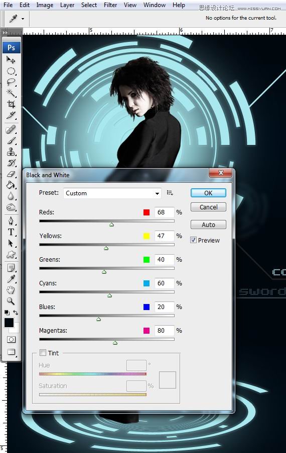 Photoshop合成Tron风格的科幻插图教程