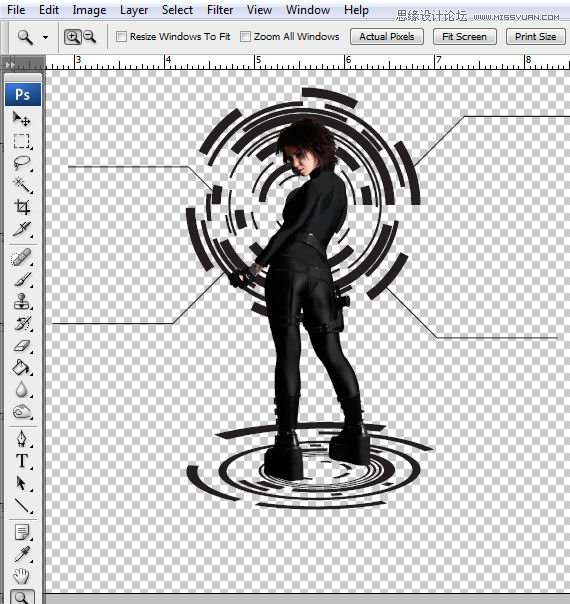 Photoshop合成Tron风格的科幻插图教程
