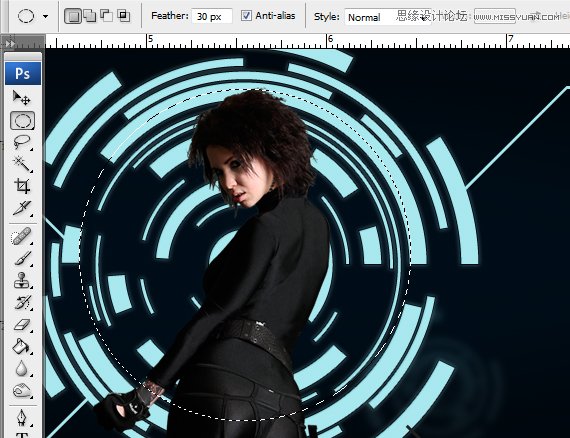 Photoshop合成Tron风格的科幻插图教程