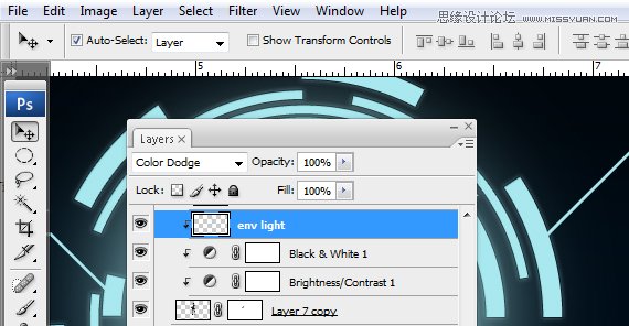 Photoshop合成Tron风格的科幻插图教程