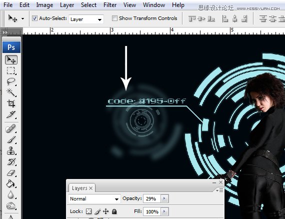 Photoshop合成Tron风格的科幻插图教程