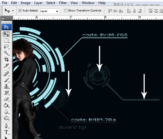 Photoshop合成Tron风格的科幻插图教程