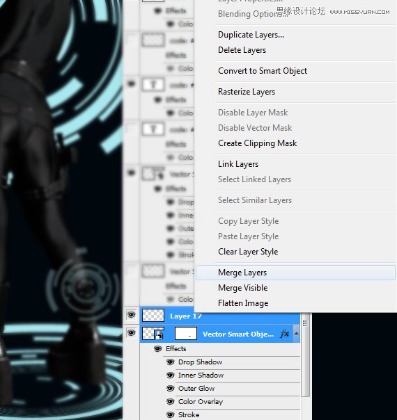 Photoshop合成Tron风格的科幻插图教程
