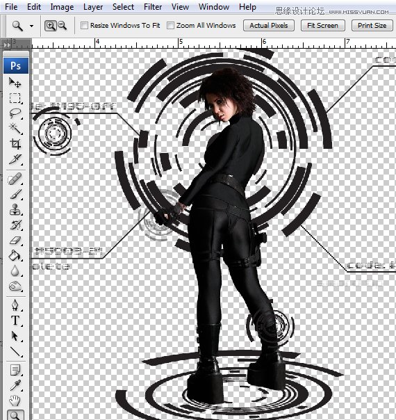 Photoshop合成Tron风格的科幻插图教程