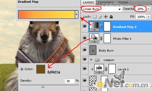 Photoshop打造草原上的超酷的松鼠战士