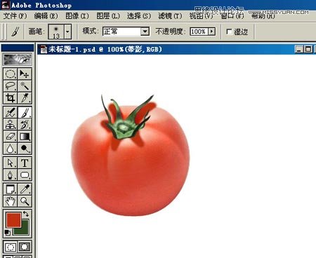 Photoshop鼠绘逼真的西红柿教程