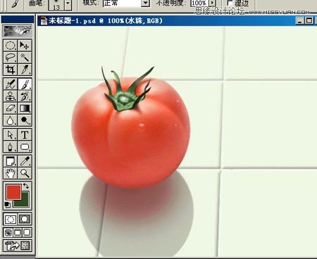 Photoshop鼠绘逼真的西红柿教程