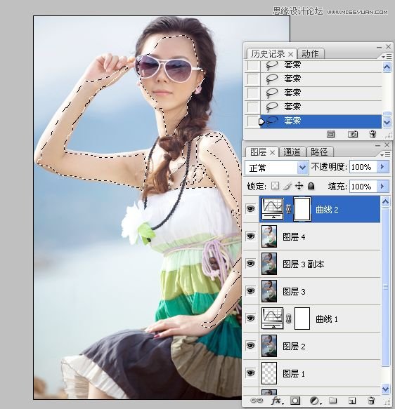 Photoshop调出外景气质美女甜美糖水效果