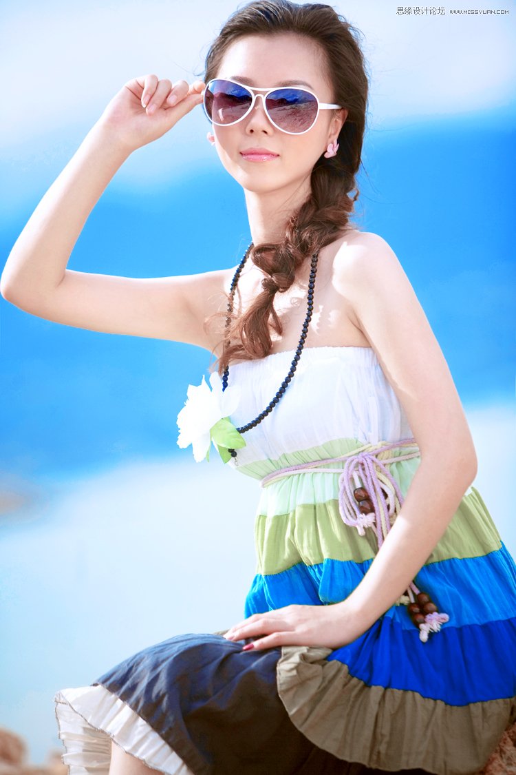 Photoshop调出外景气质美女甜美糖水效果