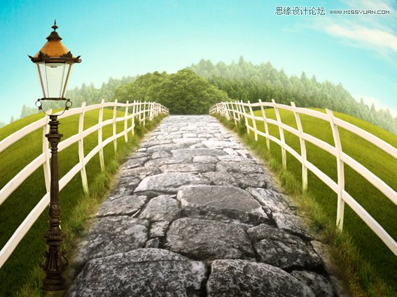 Photoshop设计卡通风格的恐怖场景桌面壁纸