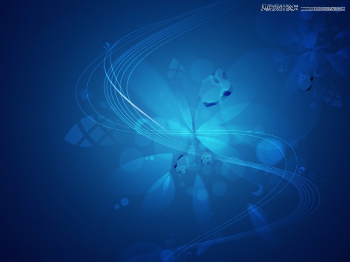 Photoshop设计蓝色梦幻效果的桌面壁纸