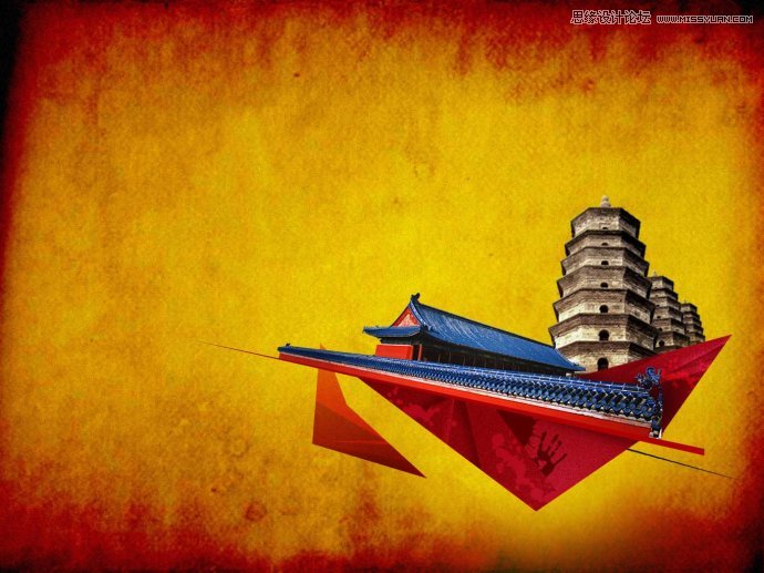 Photoshop设计拼接风格的时尚桌面壁纸