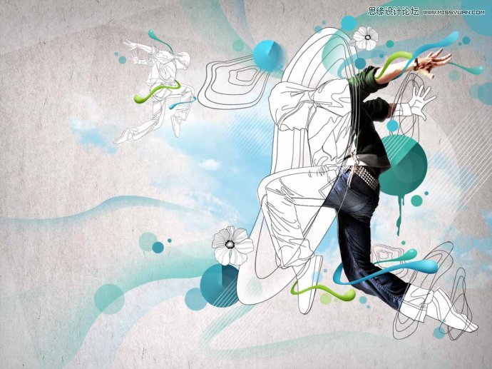 Photoshop设计跳舞者桌面壁纸教程