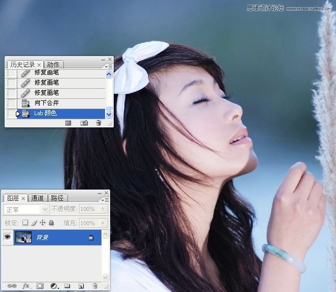 Photoshop使用LAB模式调出通透的阿宝色效果