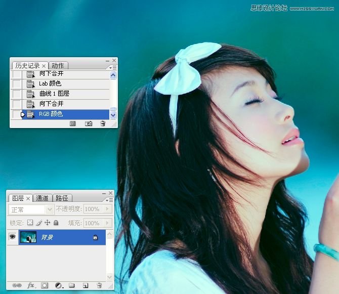 Photoshop使用LAB模式调出通透的阿宝色效果