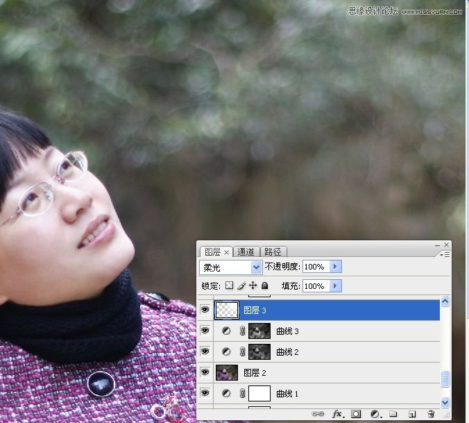 Photoshop调出公园女孩淡淡黄色效果