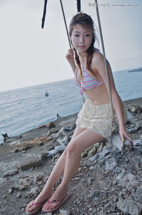 Photoshop调出海边美女柔美肤色效果