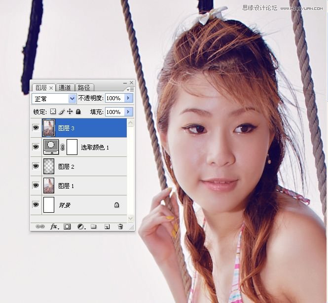 Photoshop调出海边美女柔美肤色效果