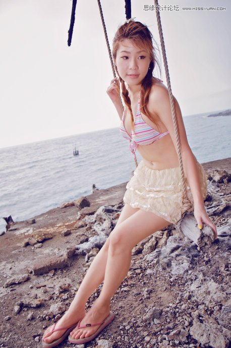 Photoshop调出海边美女柔美肤色效果