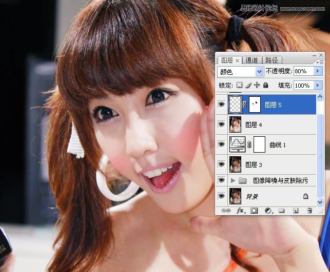 Photoshop调出可爱美女照片通透糖水肤色