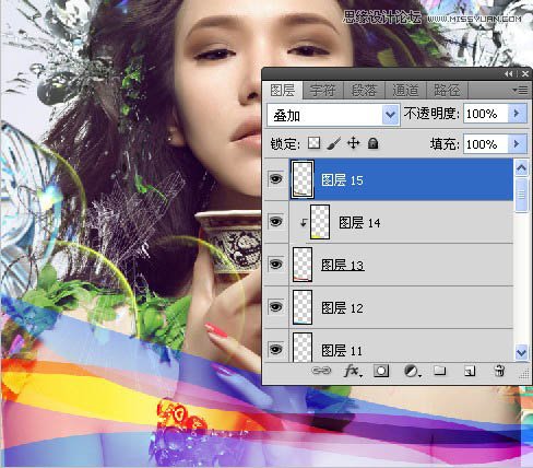 Photoshop合成超酷的潮流插画美女场景