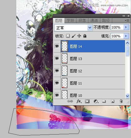 Photoshop合成超酷的潮流插画美女场景