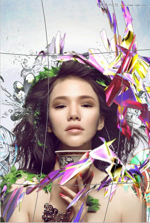 Photoshop合成超酷的潮流插画美女场景