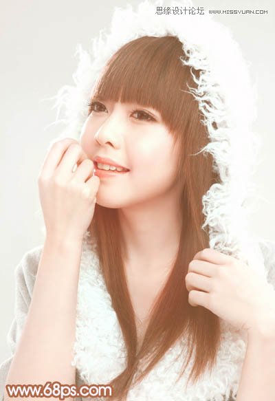 Photoshop调出室内美女柔美的日系效果