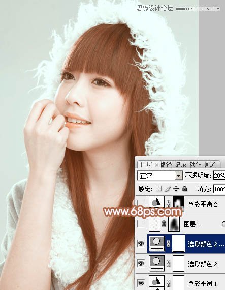 Photoshop调出室内美女柔美的日系效果