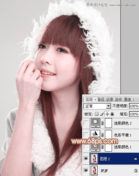 Photoshop调出室内美女柔美的日系效果