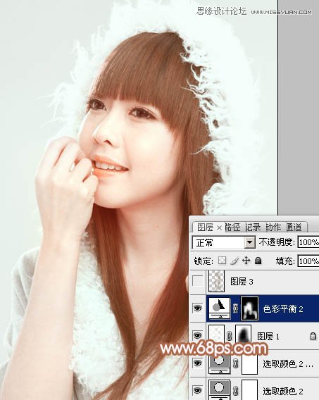 Photoshop调出室内美女柔美的日系效果