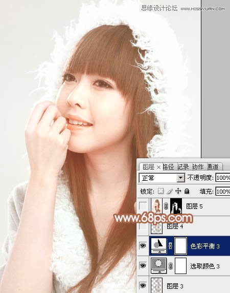 Photoshop调出室内美女柔美的日系效果