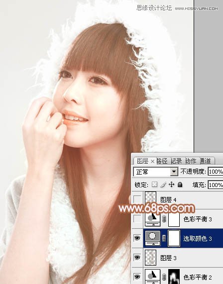 Photoshop调出室内美女柔美的日系效果