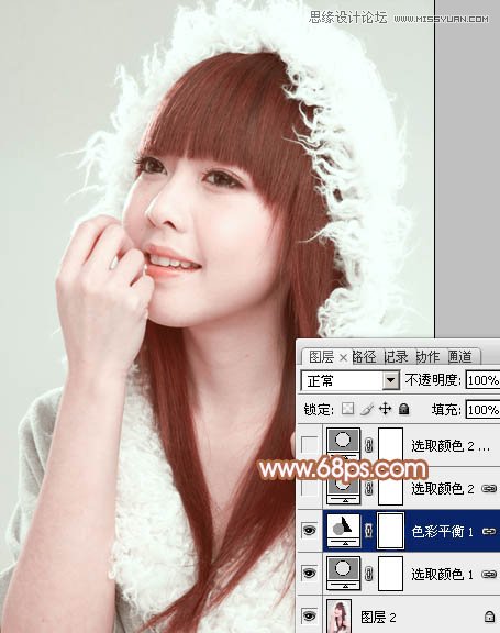 Photoshop调出室内美女柔美的日系效果