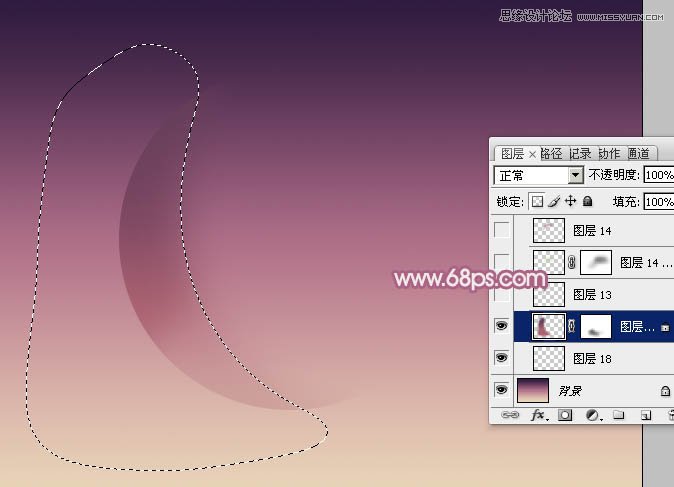 Photoshop制作水晶玻璃质感的紫色泡泡